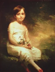 Petite fille avec des fleurs ou Innocence, Portrait de Nancy Graham